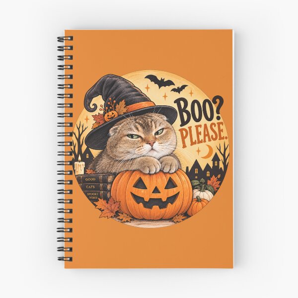 Item preview, Boo? Please – Funny Scottish Fold Witch Cat Halloween designed and sold by NoodlesTheCat.
