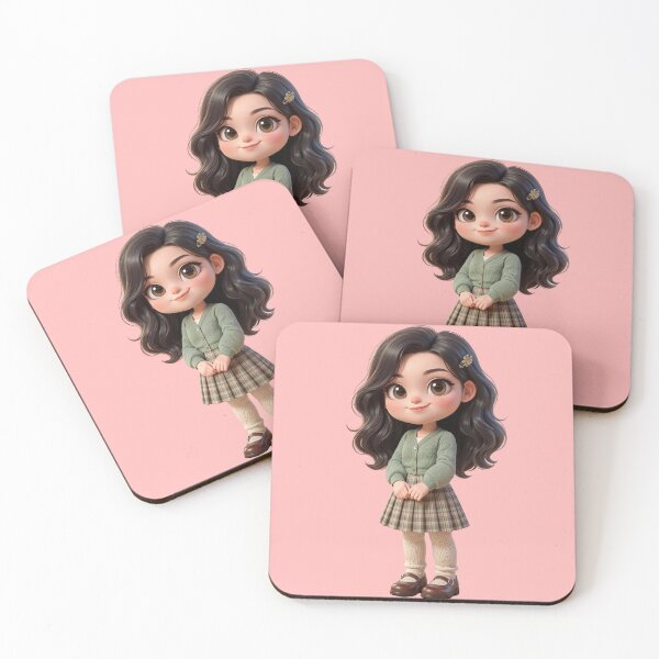 Item preview, Cute Preppy Chibi Girl Light Academia Aesthetic designed and sold by taogiauco.