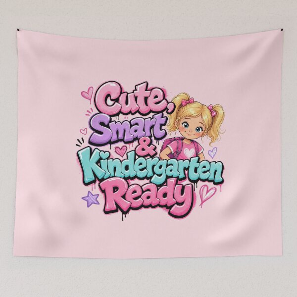 Item preview, Cute, Smart & Kindergarten Ready – Blonde Girl Back to School designed and sold by MomParentADHD.