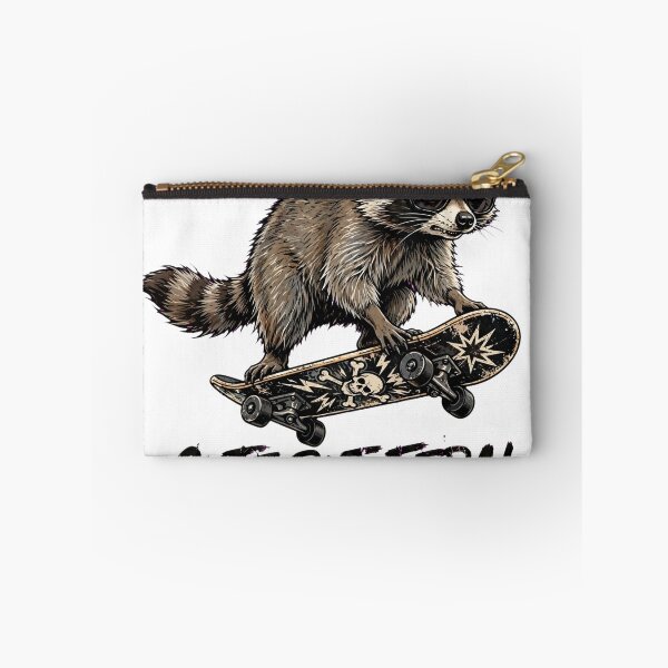 Item preview, Cute But Feral Raccoon Skateboard Shirt - Funny Y2K Grunge Skater Raccoon Tee - ADHD Feral Girl Era Gift designed and sold by JAMALSTORE92.