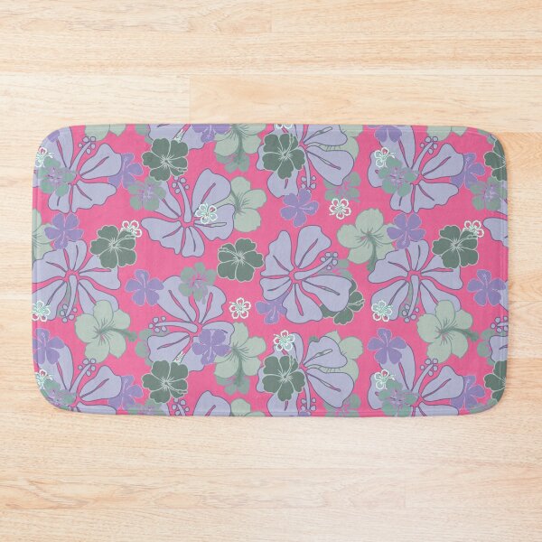 Item preview, Vintage Pua Aloalo - Blue on Pink designed and sold by Hānau Hou.