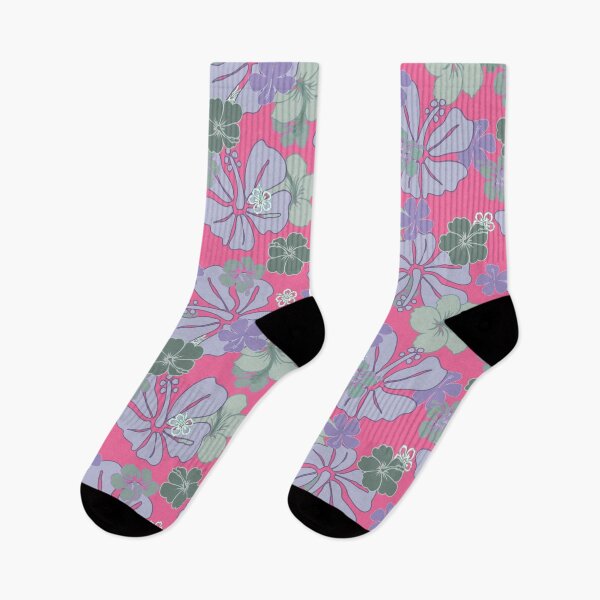 Item preview, Vintage Pua Aloalo - Blue on Pink designed and sold by Hānau Hou.