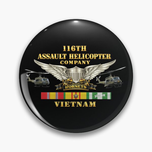 Item preview, Army - 116th Assault Helicopter Co w  Aviator Badge w VN SVC - HORNETS - Side X Side - 3D - Enhanced designed and sold by Military Insignia Products.