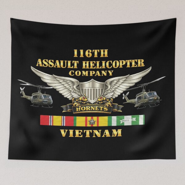 Item preview, Army - 116th Assault Helicopter Co w  Aviator Badge w VN SVC - HORNETS - Side X Side - 3D - Enhanced designed and sold by Military Insignia Products.