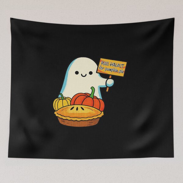 Item preview, Will Haunt For Pumpkin Pie | Cute Ghost Fall Halloween Fun designed and sold by SunandShade.