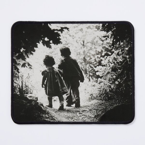 Item preview, The walk to the paradise garden brother and sister childhood vintage black and white photograph designed and sold by Astrid Arkhangelsky.