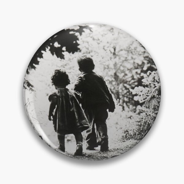 Item preview, The walk to the paradise garden brother and sister childhood vintage black and white photograph designed and sold by Astrid Arkhangelsky.