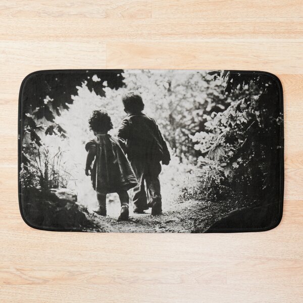 Item preview, The walk to the paradise garden brother and sister childhood vintage black and white photograph designed and sold by Astrid Arkhangelsky.