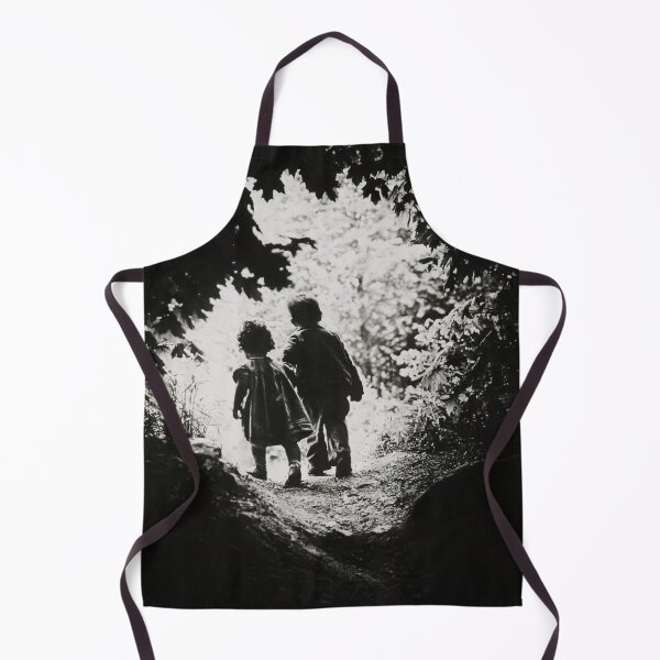 Item preview, The walk to the paradise garden brother and sister childhood vintage black and white photograph designed and sold by Astrid Arkhangelsky.