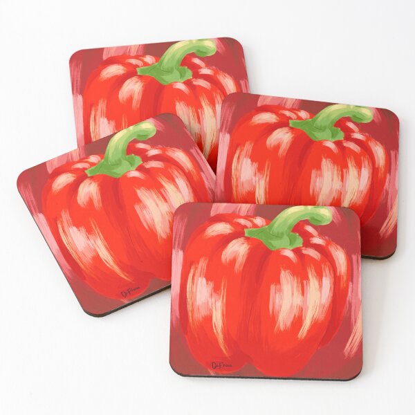 Item preview, Red bell pepper (Pimentão vermelho) designed and sold by DiFraia Studio.