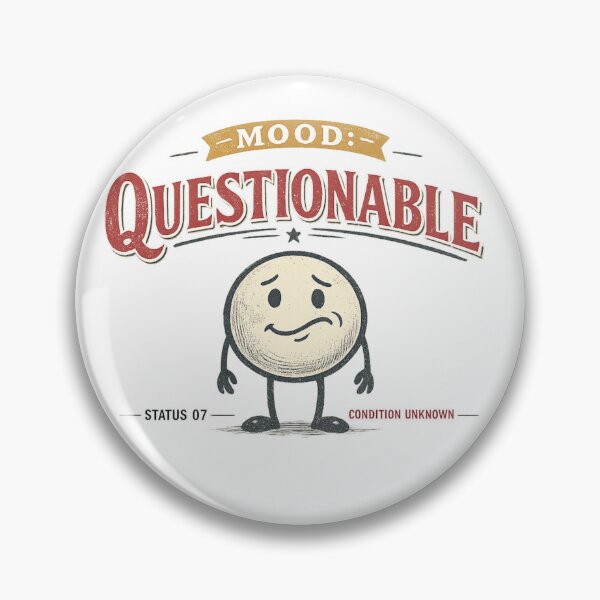 Item preview, Mood Questionable Retro Smiley T-Shirt designed and sold by Golden Era Studio.