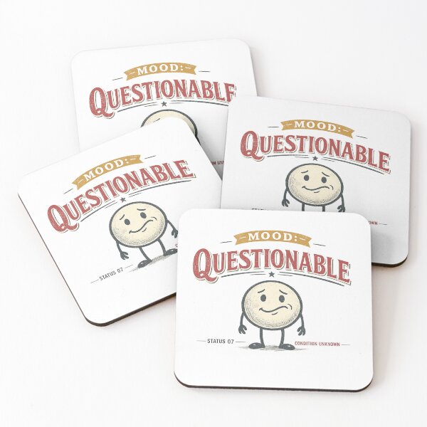 Item preview, Mood Questionable Retro Smiley T-Shirt designed and sold by Golden Era Studio.