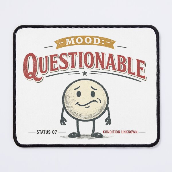 Item preview, Mood Questionable Retro Smiley T-Shirt designed and sold by Golden Era Studio.