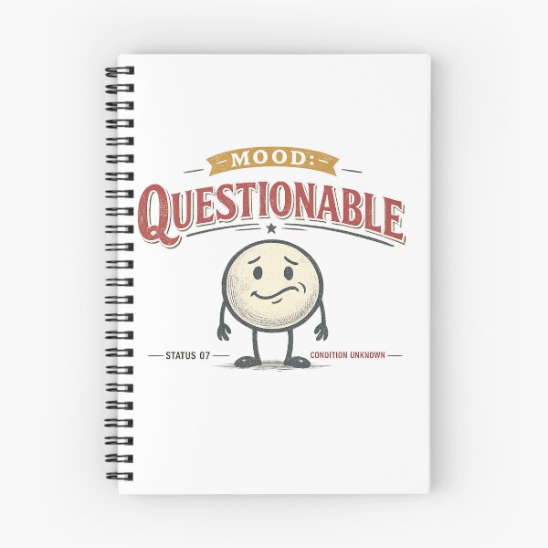 Item preview, Mood Questionable Retro Smiley T-Shirt designed and sold by Golden Era Studio.