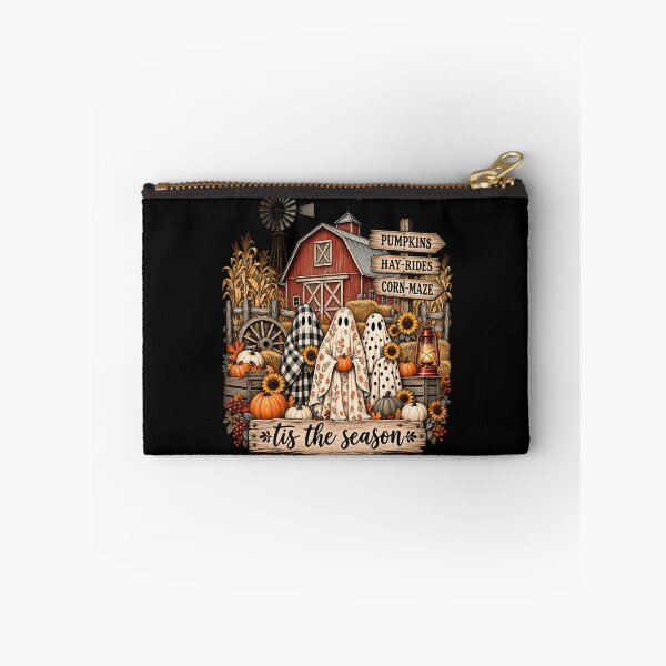 Item preview, Vintage Halloween Farm Ghosts 'Tis the Season Autumn Harvest designed and sold by ArcaneArtistry.