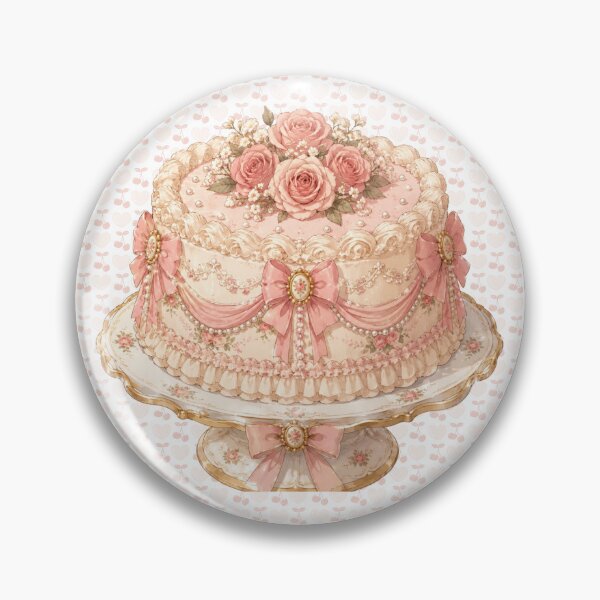 Item preview, Vintage Coquette Pink Ribbon Cake Roses Pearls Aesthetic designed and sold by Artemis & Woven Collective.