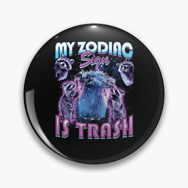 Item preview, My Zodiac Sign is Trash Funny Raccoon Vintage designed and sold by aynorsadier.