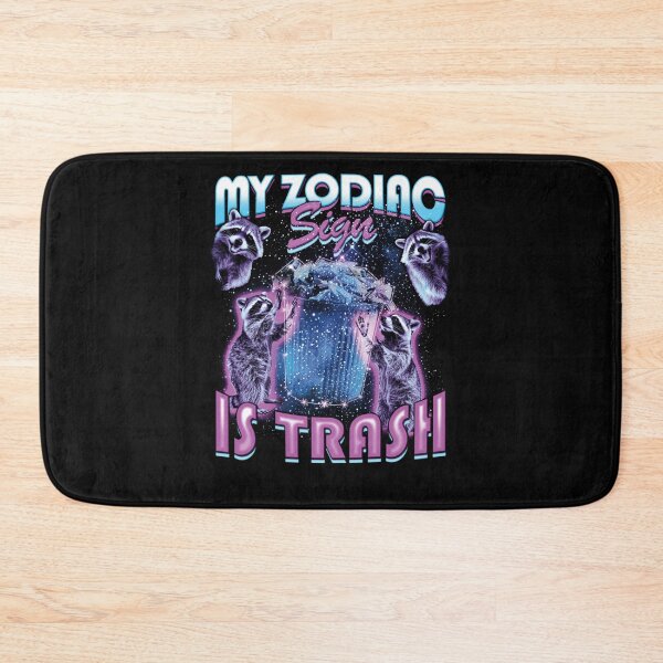 Item preview, My Zodiac Sign is Trash Funny Raccoon Vintage designed and sold by aynorsadier.