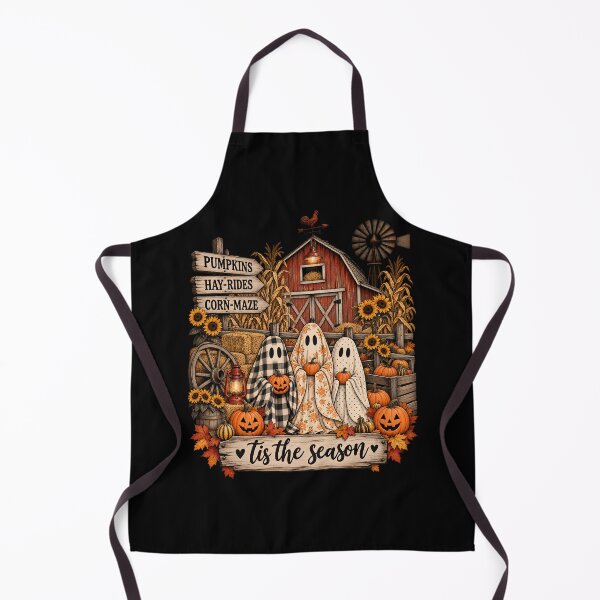 Item preview, Cute Halloween Farm Ghosts Tis the Season Pumpkin Hay Ride Vintage Farmhouse designed and sold by ArcaneArtistry.