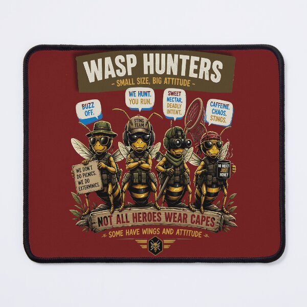 Item preview, vintage, hunter wasps, funny wasp designed and sold by amazouz1.