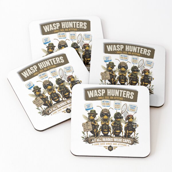 Item preview, vintage, hunter wasps, funny wasp designed and sold by amazouz1.