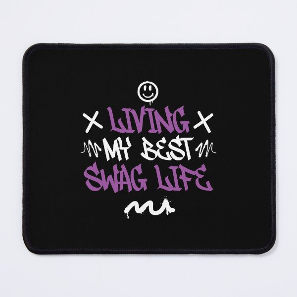 Item preview, Living My Best Swag Life Purple Street Art designed and sold by GraffitixWall.