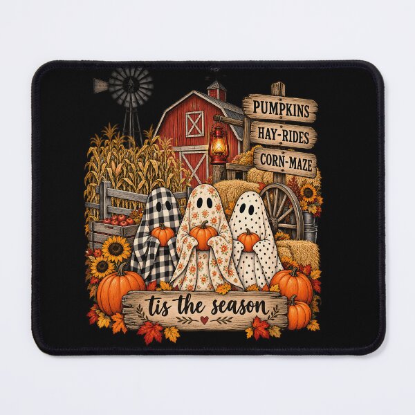 Item preview, Vintage Halloween Farm Ghosts Pumpkin Patch Fall Harvest It’s the Season designed and sold by ArcaneArtistry.