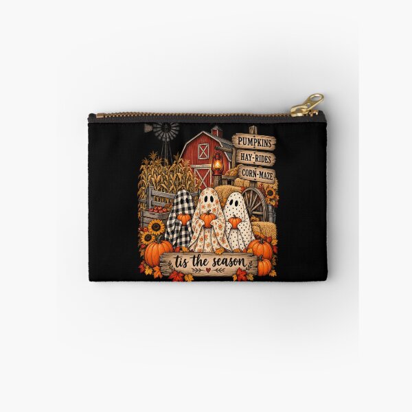 Item preview, Vintage Halloween Farm Ghosts Pumpkin Patch Fall Harvest It’s the Season designed and sold by ArcaneArtistry.