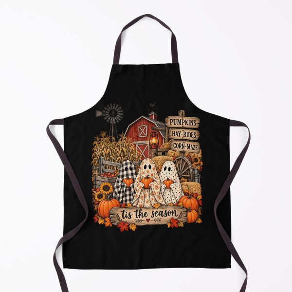 Item preview, Vintage Halloween Farm Ghosts Pumpkin Patch Fall Harvest It’s the Season designed and sold by ArcaneArtistry.