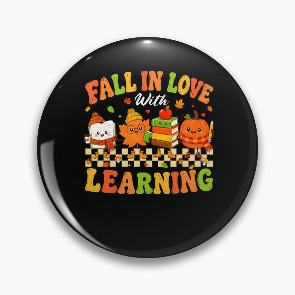 Item preview, Retro Fall In Love With Learning Autumn Pumpkin Teacher designed and sold by TysonLangosh.