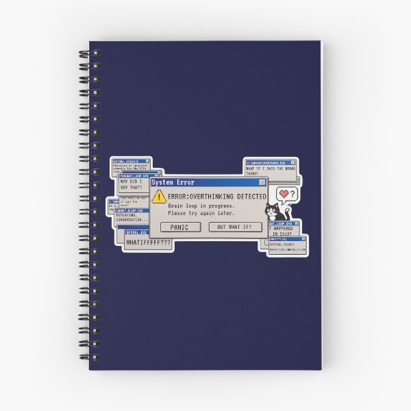 Item preview, Retro Windows 95 Error Pop-Up - Overthinking Cat Sticker designed and sold by UnripeAlmond.