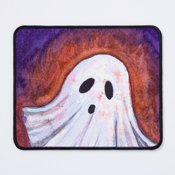 Item preview, Spooky Watercolour Ghost: Purple and Orange Halloween Art designed and sold by ArithraStudio.
