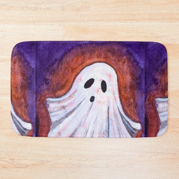 Item preview, Spooky Watercolour Ghost: Purple and Orange Halloween Art designed and sold by ArithraStudio.
