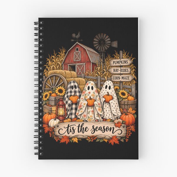 Item preview, Fall Halloween Farm Ghosts Pumpkin Patch Tis the Season Vintage Autumn designed and sold by ArcaneArtistry.