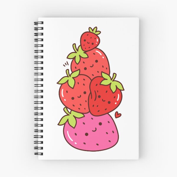 Item preview, Kawaii Strawberries – Cute Pink and Red Fruit designed and sold by AliveStyle.