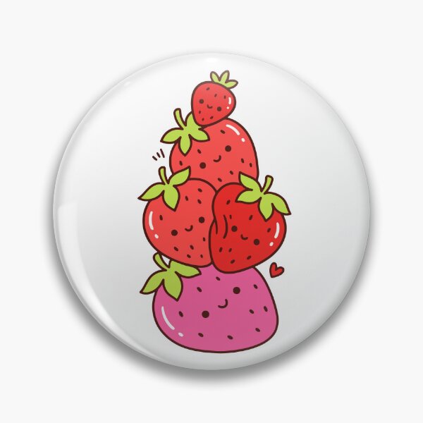 Item preview, Kawaii Strawberries – Cute Pink and Red Fruit designed and sold by AliveStyle.