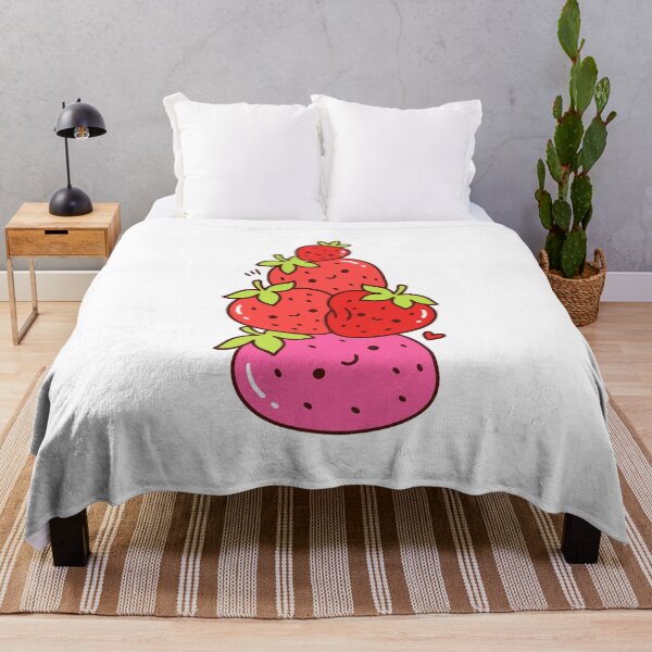 Item preview, Kawaii Strawberries – Cute Pink and Red Fruit designed and sold by AliveStyle.