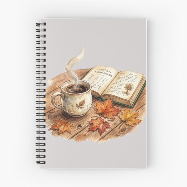 Item preview, Cozy Autumn Reading Nook Steamy Coffee Open Book designed and sold by Artemis & Woven Collective.