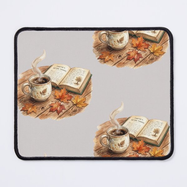 Item preview, Cozy Autumn Reading Nook Steamy Coffee Open Book designed and sold by Artemis & Woven Collective.
