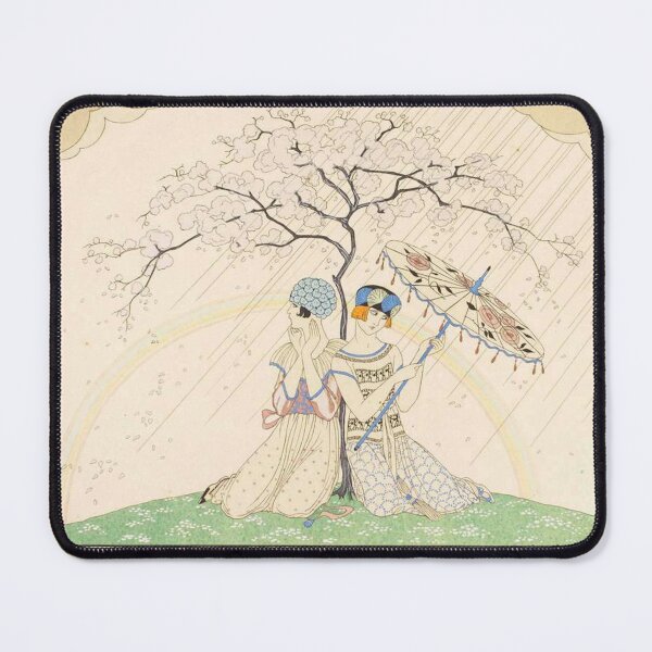 Item preview, Vintage Wall Art, Two Girls in the Rain Print, George Barbier Art Nouveau Illustration designed and sold by RickE.