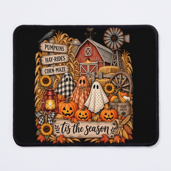Item preview, Fall Halloween Farm Ghosts Pumpkins Corn Maze Autumn Harvest designed and sold by ArcaneArtistry.