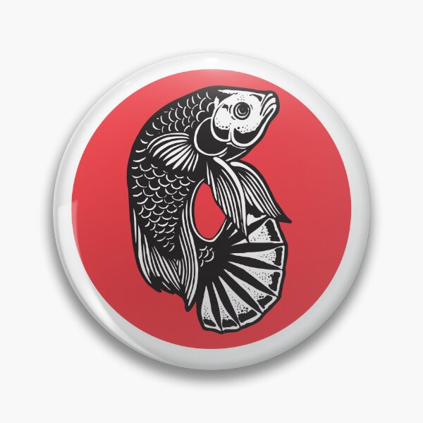 Item preview, Black and White Betta Fish designed and sold by TotalityDesigns.