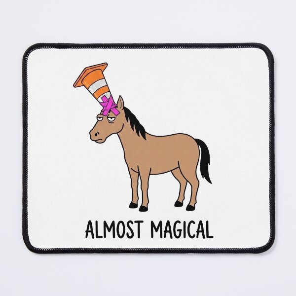 Item preview,  Almost Magical Funny Horse Traffic Cone Unicorn designed and sold by BeaBuzz.