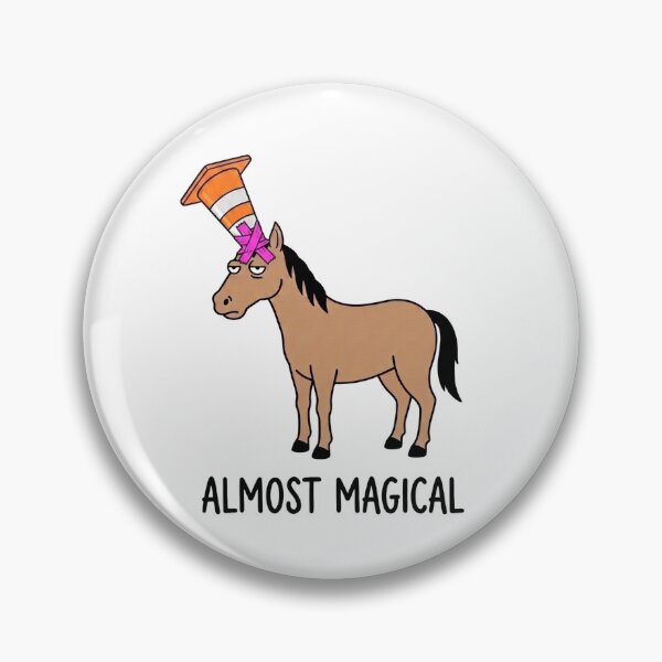 Item preview,  Almost Magical Funny Horse Traffic Cone Unicorn designed and sold by BeaBuzz.