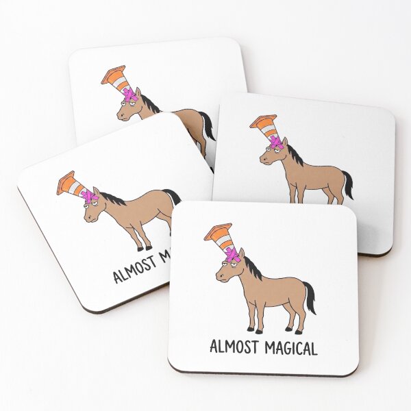 Item preview,  Almost Magical Funny Horse Traffic Cone Unicorn designed and sold by BeaBuzz.