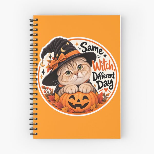 Item preview, Same Witch, Different Day – Funny Halloween Cat Meme designed and sold by NoodlesTheCat.