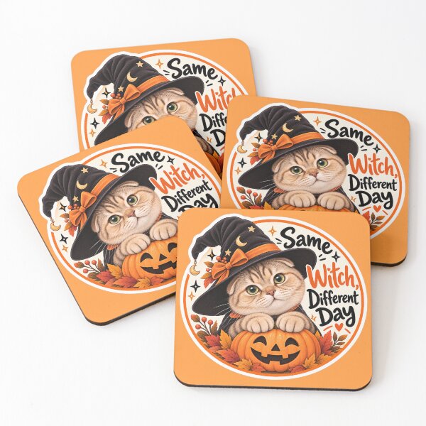 Item preview, Same Witch, Different Day – Funny Halloween Cat Meme designed and sold by NoodlesTheCat.