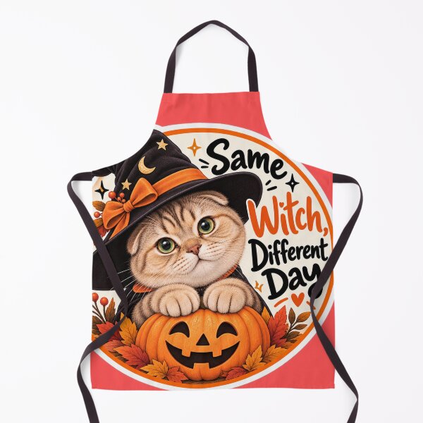 Item preview, Same Witch, Different Day – Funny Halloween Cat Meme designed and sold by NoodlesTheCat.