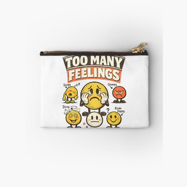 Item preview, Too Many Feelings Retro Emoticon Graphic Tee designed and sold by Golden Era Studio.