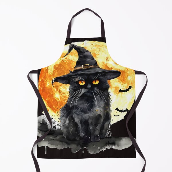 Item preview, black cat with moon halloween colorful halloween animal design designed and sold by SmashingDeals.